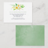 エキゾチックな水の色フランジパニ結婚ズアコモデーション エンクロージャーカード (正面/裏面)