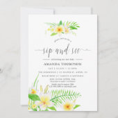 エキゾチックな水の色フランジパニsipと参照 招待状 (正面)