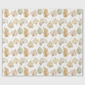 エキゾチックな水彩パームの葉 ラッピングペーパー (フラット)