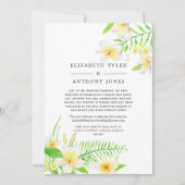 エキゾチックな水彩画のフランジーパニーがゲストリストを縮小 お知らせカード 案内状 (正面)