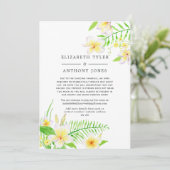 エキゾチックな水彩画のフランジーパニーがゲストリストを縮小 お知らせカード 案内状 (スタンド正面)