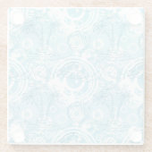 エキゾチックな海パターン ガラスコースター (裏面)