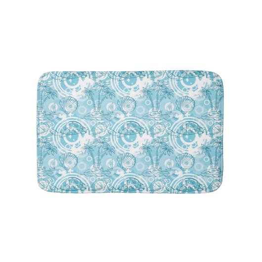 エキゾチックな海パターン バスマット (正面)