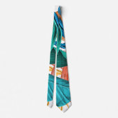 エキゾチックな熱帯のパーム模様 ネクタイ (裏面)