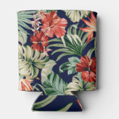 エキゾチックな熱帯の花のアートワーク。 缶クーラー (裏面)