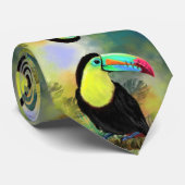 エキゾチックな熱帯トコ·トゥカン·バ絵画ード-ミグン ネクタイ (ロール)
