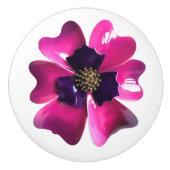 エキゾチックな熱帯ハワイのオーキッドパープルピンクの花 セラミックノブ (正面)