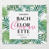 エキゾチックな熱帯バチェロレッテクルー・パーティーの好意 スパークリングワインラベル (シングルラベル)