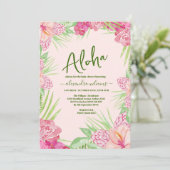 エキゾチックな熱帯フローラの赤ちゃんシャワー 招待状 (スタンド正面)