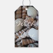 エキゾチックな熱帯夏の貝殻写真 ギフトタグ (正面)