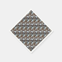 エキゾチックな熱帯夏の貝殻写真 スタンダードカクテルナプキン