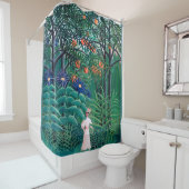 エキゾチックな熱帯林の女性 シャワーカーテン (インサイチュ)