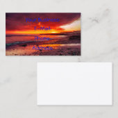 エキゾチックな熱帯海の日没 名刺 (正面/裏面)