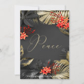 エキゾチックな熱帯紅葉ピースホリデーグリーティング 招待状 (正面)