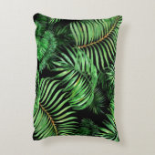 エキゾチックな熱帯、水の色のパームのパターン。 アクセントクッション (裏面(縦))
