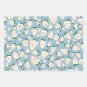 エキゾチックな白いちご甘いカラフル果物 ラッピングペーパーシート (正面)