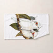 エキゾチックな白いオウム バスタオルセット (ハンドタオル)