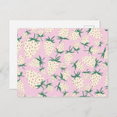 エキゾチックな白イチゴ愛ロマンス友情 ポストカード (正面/裏面)