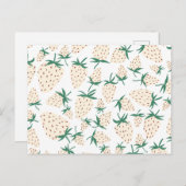 エキゾチックな白イチゴ愛ロマンス友情 ポストカード (正面/裏面)