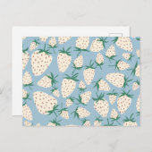 エキゾチックな白イチゴ愛ロマンス友情 ポストカード (正面/裏面)