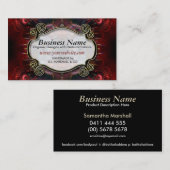 エキゾチックな種族の赤い芸術性の名刺 名刺 (正面/裏面)