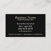 エキゾチックな種族の赤い芸術性の名刺 名刺 (裏面)