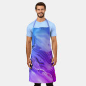 エキゾチックな紫色の大理石 エプロン (着用した状態)
