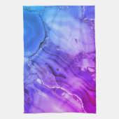 エキゾチックな紫色の大理石 キッチンタオル (縦)