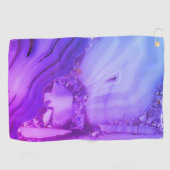 エキゾチックな紫色の大理石 ゴルフタオル (横)
