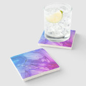 エキゾチックな紫色の大理石 ストーンコースター (横)