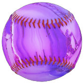 エキゾチックな紫色の大理石 ソフトボール (裏面)