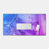 エキゾチックな紫色の大理石 デスクマット (キーボード&マウス)