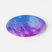 エキゾチックな紫色の大理石 ペーパープレート (アングル)