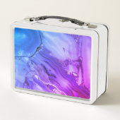 エキゾチックな紫色の大理石 メタルランチボックス (裏面)