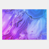 エキゾチックな紫色の大理石 ラッピングペーパーシート (正面3)