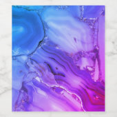 エキゾチックな紫色の大理石 ワインラベル (シングルラベル)