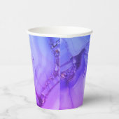 エキゾチックな紫色の大理石 紙コップ (右)