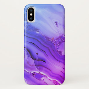 エキゾチックな紫色の大理石 iPhone X ケース