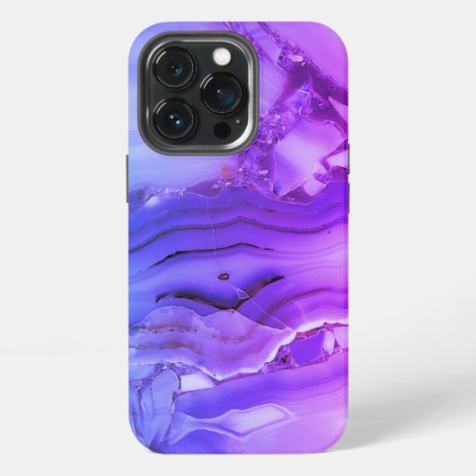 エキゾチックな紫色の大理石 iPhoneケース (裏面)