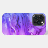 エキゾチックな紫色の大理石 iPhoneケース (裏面横)