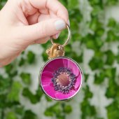 エキゾチックな紫色の花,マクロフォト – キーホルダー (手)