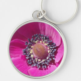 エキゾチックな紫色の花，マクロフォト –  キーホルダー