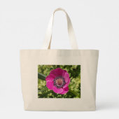 エキゾチックな紫色の花,マクロフォト – ラージトートバッグ (裏面)