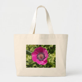 エキゾチックな紫色の花，マクロフォト –  ラージトートバッグ