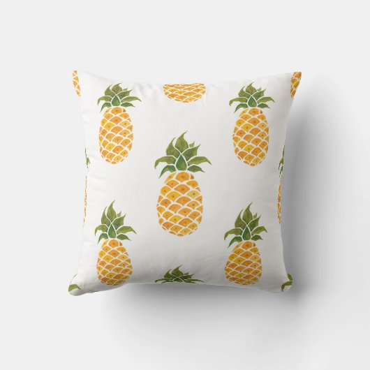 エキゾチックな絵を描フルーツのシープルを持つ水彩画 クッション (裏面)