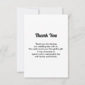 エキゾチックな緑の熱帯葉パターンありがとう サンキューカード (裏面)