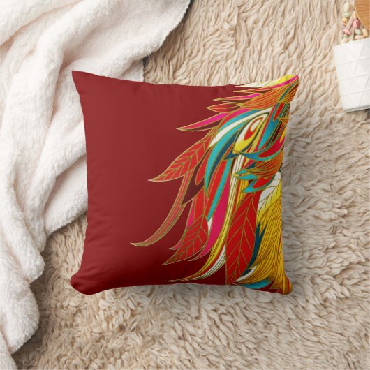 エキゾチックな羽 クッション (ブランケット)