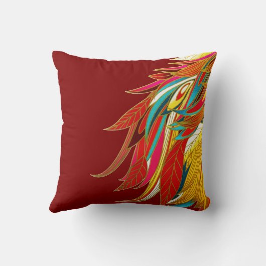 エキゾチックな羽 クッション (裏面)