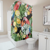 エキゾチックな脱出:水彩パラダイス シャワーカーテン (インサイチュ)
