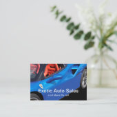 エキゾチックな自動車ディーラーのスポーツ・カー 名刺 (スタンド正面)